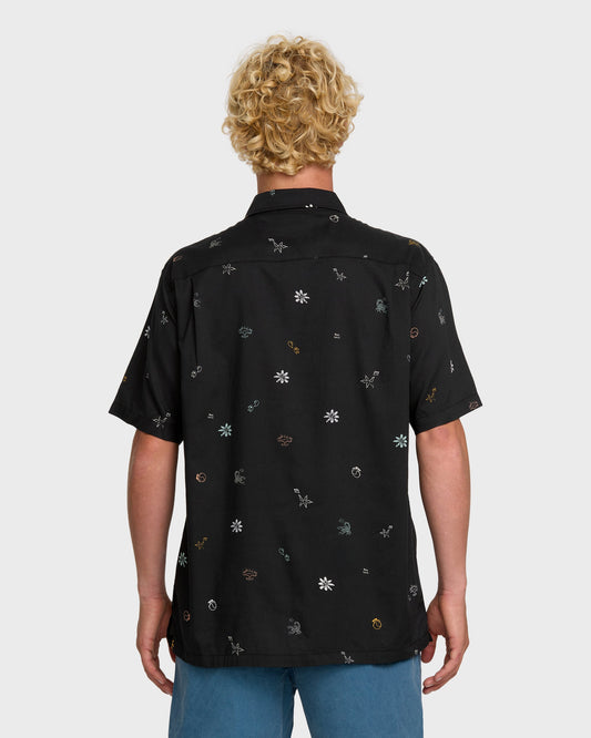 Beach Club Classic Short Sleeve Shirt - Black | Quick SilverEssential