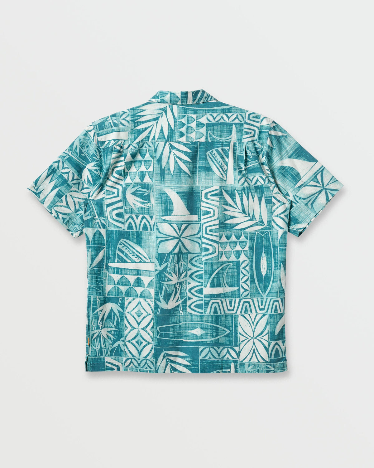 Waterman Talk Story Short Sleeve Shirt - Aqua Sea | Quick SilverDeals