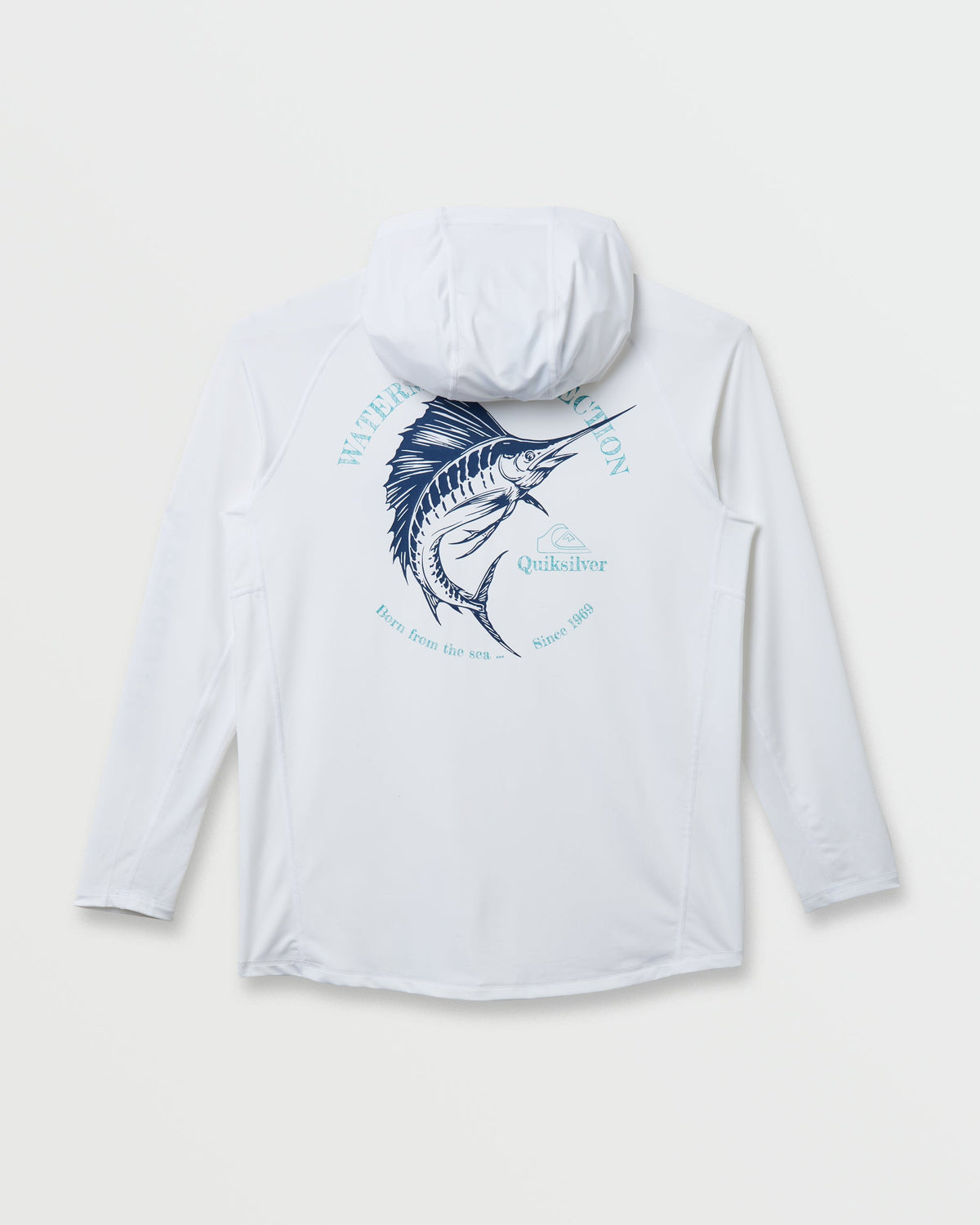 Waterman Marley Hooded Surf Tee - White | Quick SilverSignature