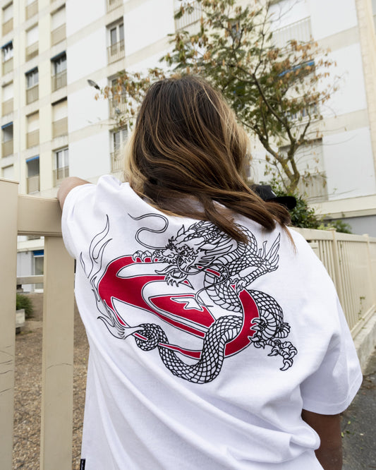 Dragon Master Heavy Weight T-shirt - White | Quick SilverEveryday