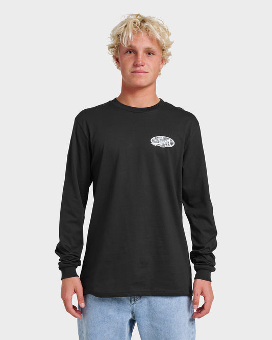 Impaired Camo Long Sleeve T-shirt - Black | Quick SilverClassic