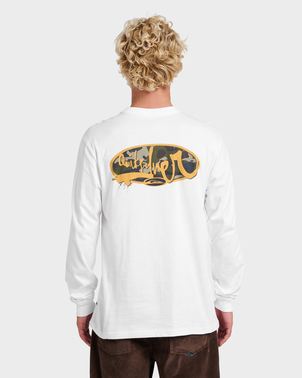 Impaired Camo Long Sleeve T-shirt - White | Quick SilverQuality