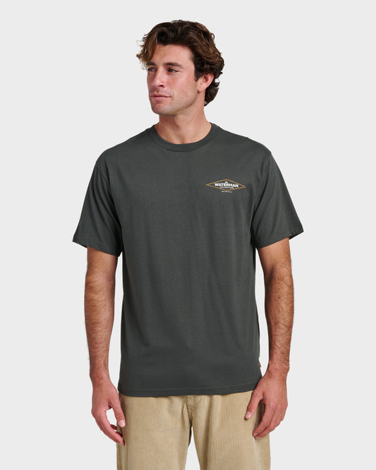 Waterman Diamond Classic T-shirt - Phantom | Quick SilverClassic