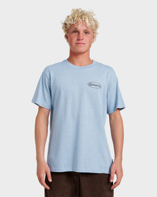 Mechanics Script Classic T-shirt - Ashley Blue Heather | Quick SilverRecommended