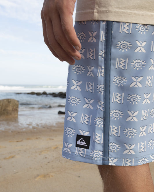 Surfsilk Etched 19" Boardshorts - Ashley Blue | Quick SilverExclusive