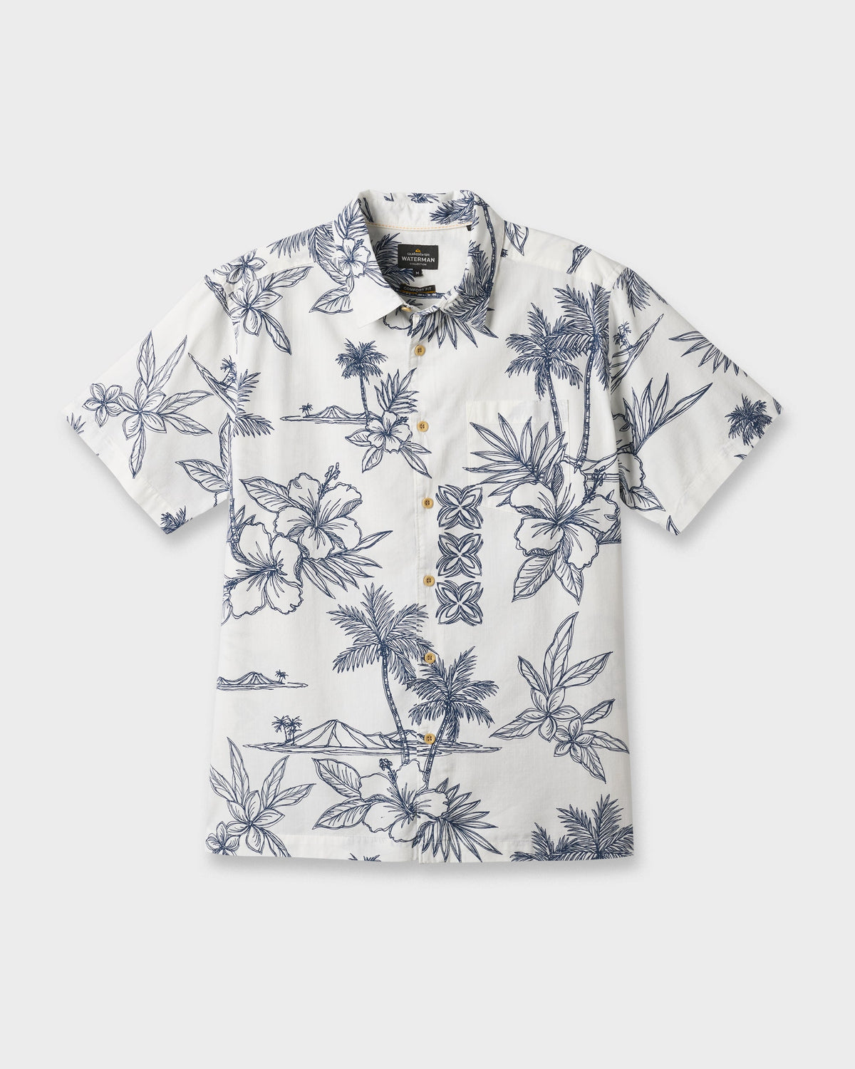 Waterman Scenic Drive Shirt - White | Quick SilverTrusted