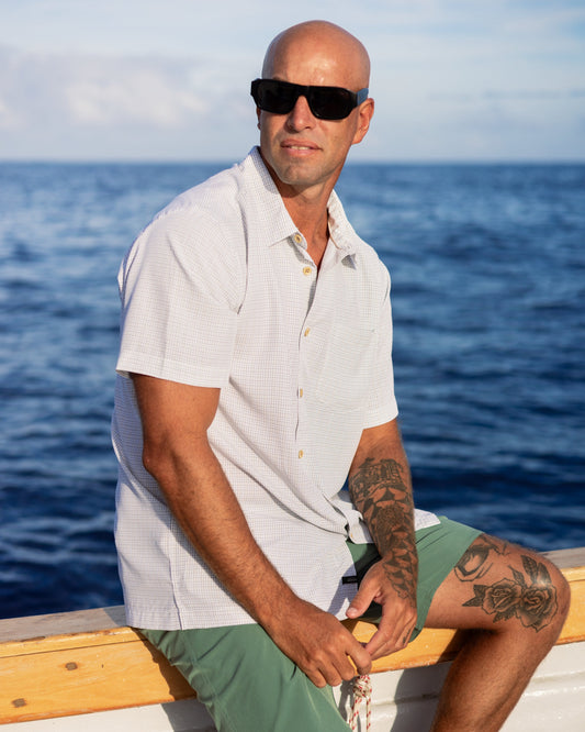 Waterman Checkmate Shirt - White | Quick SilverTop Pick