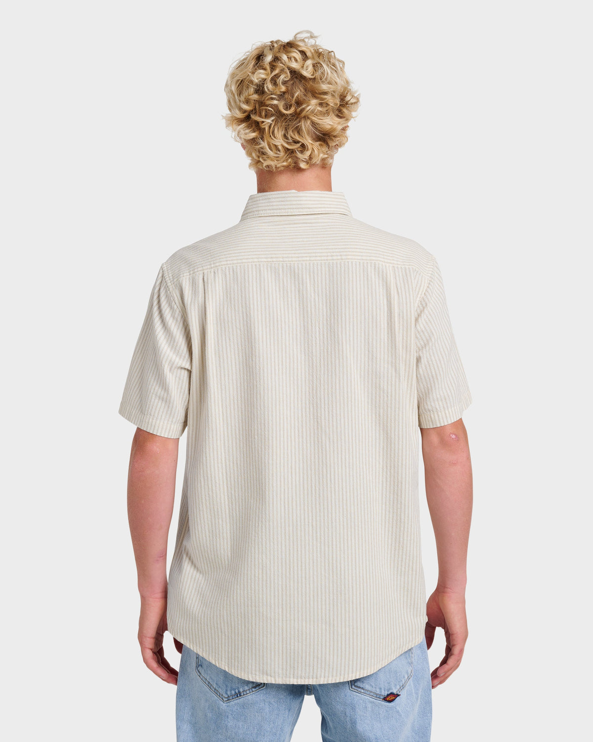 Oxford Stripe Classic Short Sleeve Shirt - Moonstruck | Quick SilverEssential
