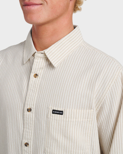 Oxford Stripe Classic Short Sleeve Shirt - Moonstruck | Quick SilverEssential