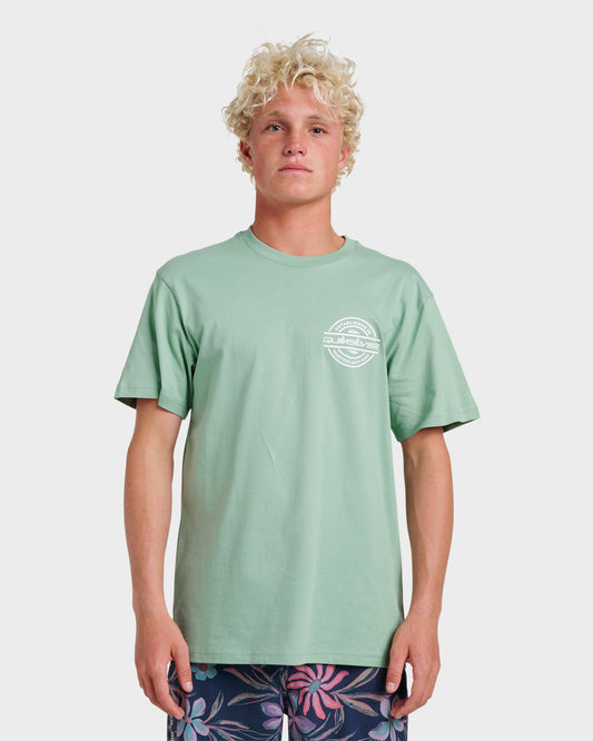 Mirrored Classic T-shirt - Granite Green | Quick SilverClassic