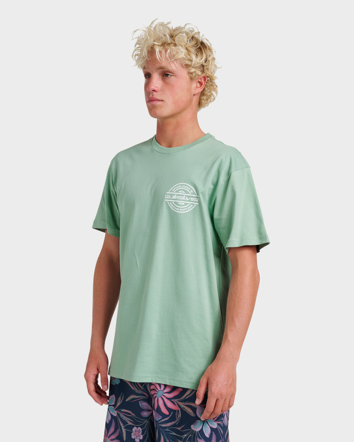 Mirrored Classic T-shirt - Granite Green | Quick SilverClassic