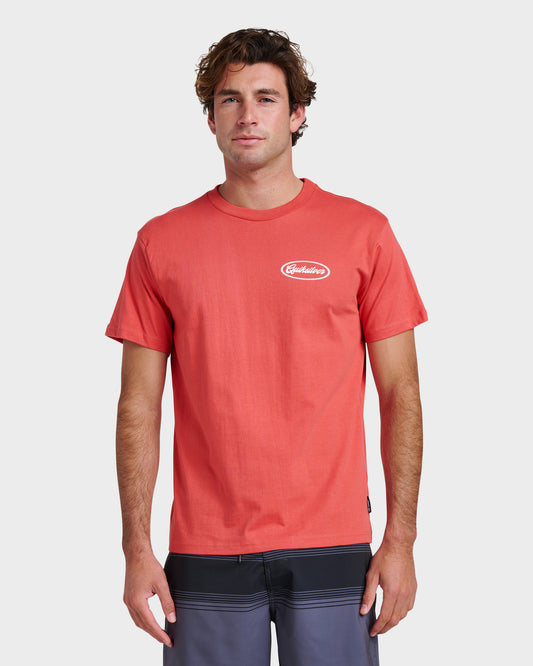 Mechanics Script Classic T-shirt - Mineral Red | Quick SilverGreat Value