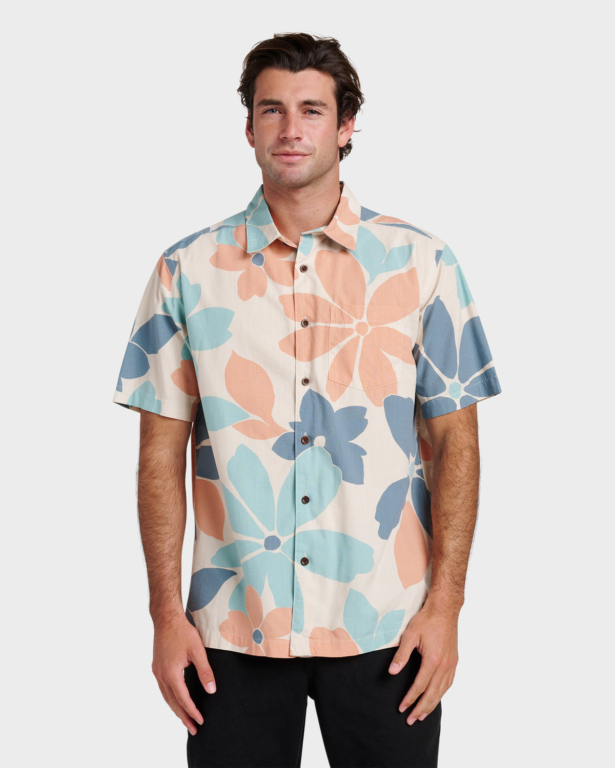 Waterman Flower Power Shirt - Moonbeam | Quick SilverTrusted