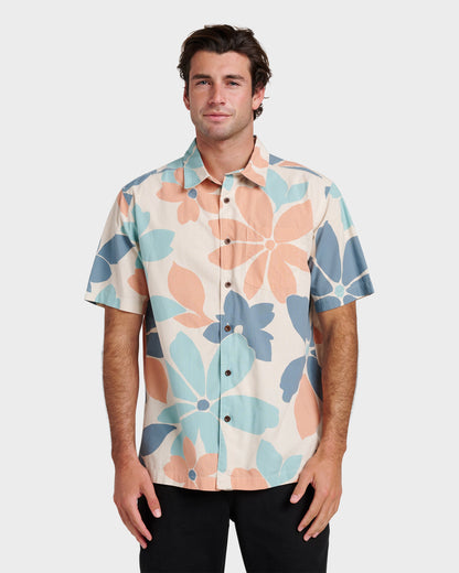 Waterman Flower Power Shirt - Moonbeam | Quick SilverTrusted