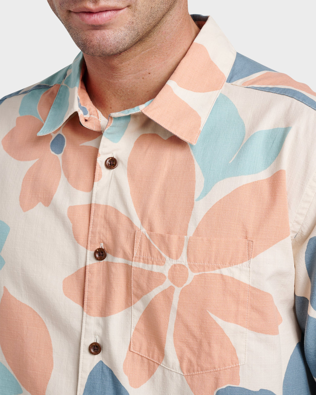 Waterman Flower Power Shirt - Moonbeam | Quick SilverTrusted
