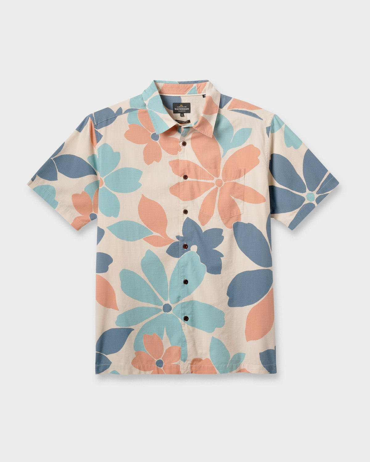 Waterman Flower Power Shirt - Moonbeam | Quick SilverTrusted