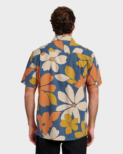 Waterman Flower Power Shirt - Sargasso Sea | Quick SilverHot Sale