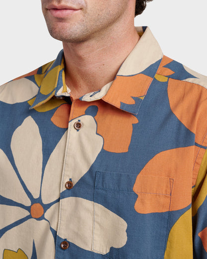 Waterman Flower Power Shirt - Sargasso Sea | Quick SilverHot Sale