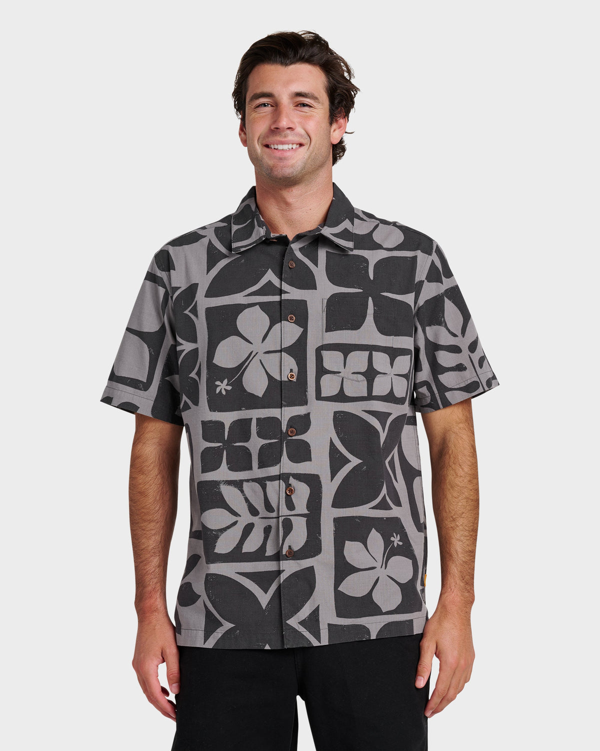 Waterman Tiki Island Shirt - Phantom | Quick SilverEssential
