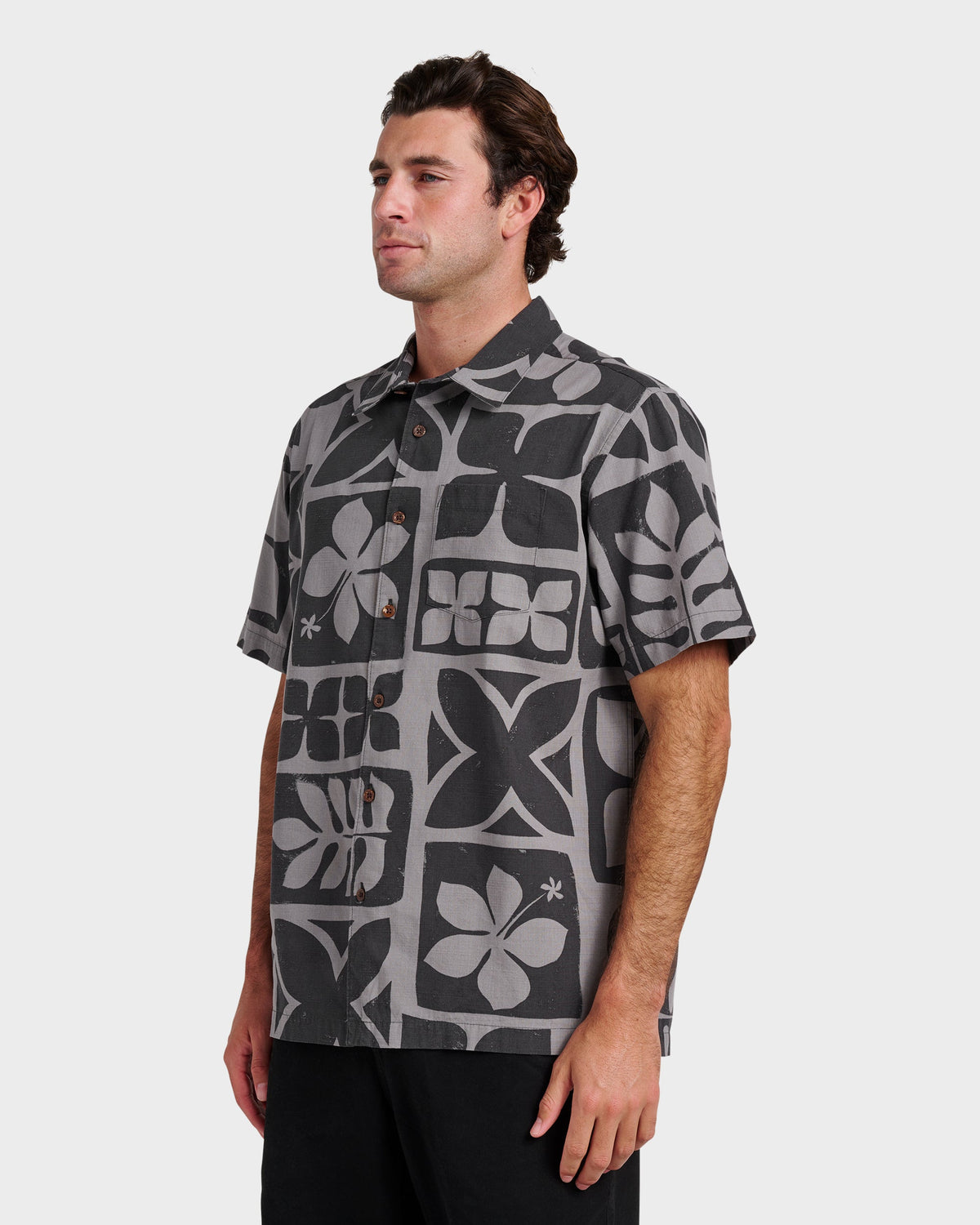 Waterman Tiki Island Shirt - Phantom | Quick SilverEssential