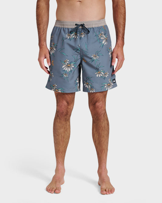 Everyday Coastal Flora 17" Swim Trunks - China Blue | Quick SilverHot Sale