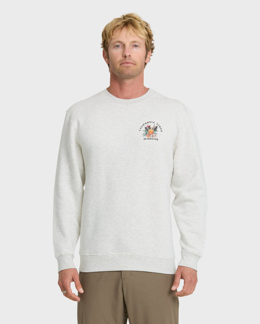 California Vibes Crew Fleece Sweatshirt - Oatmeal Hth | Quick SilverSpecial Offer