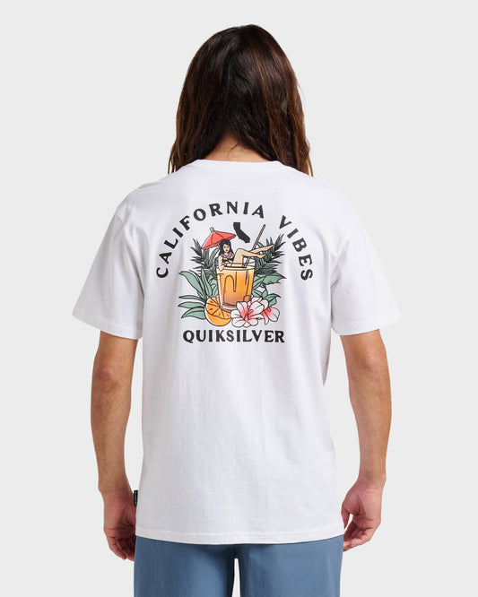 Ca California Vibes Classic T-shirt - White | Quick SilverSpecial Offer