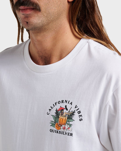Ca California Vibes Classic T-shirt - White | Quick SilverSpecial Offer