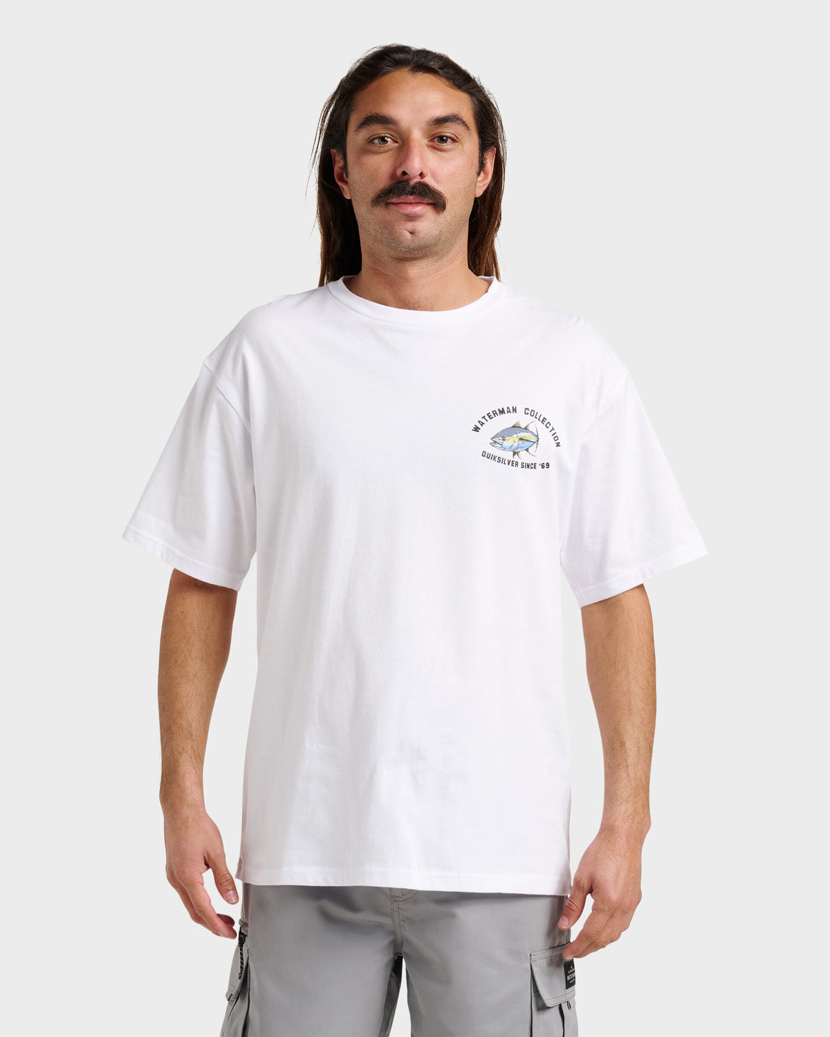 Waterman Double Ahi Classic T-shirt - White | Quick SilverEssential