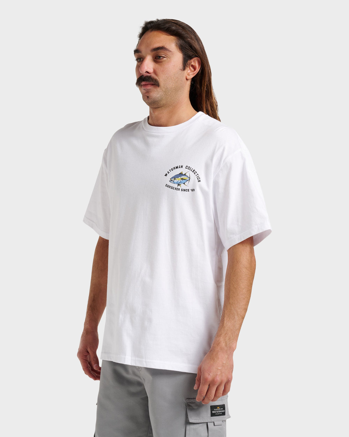 Waterman Double Ahi Classic T-shirt - White | Quick SilverEssential