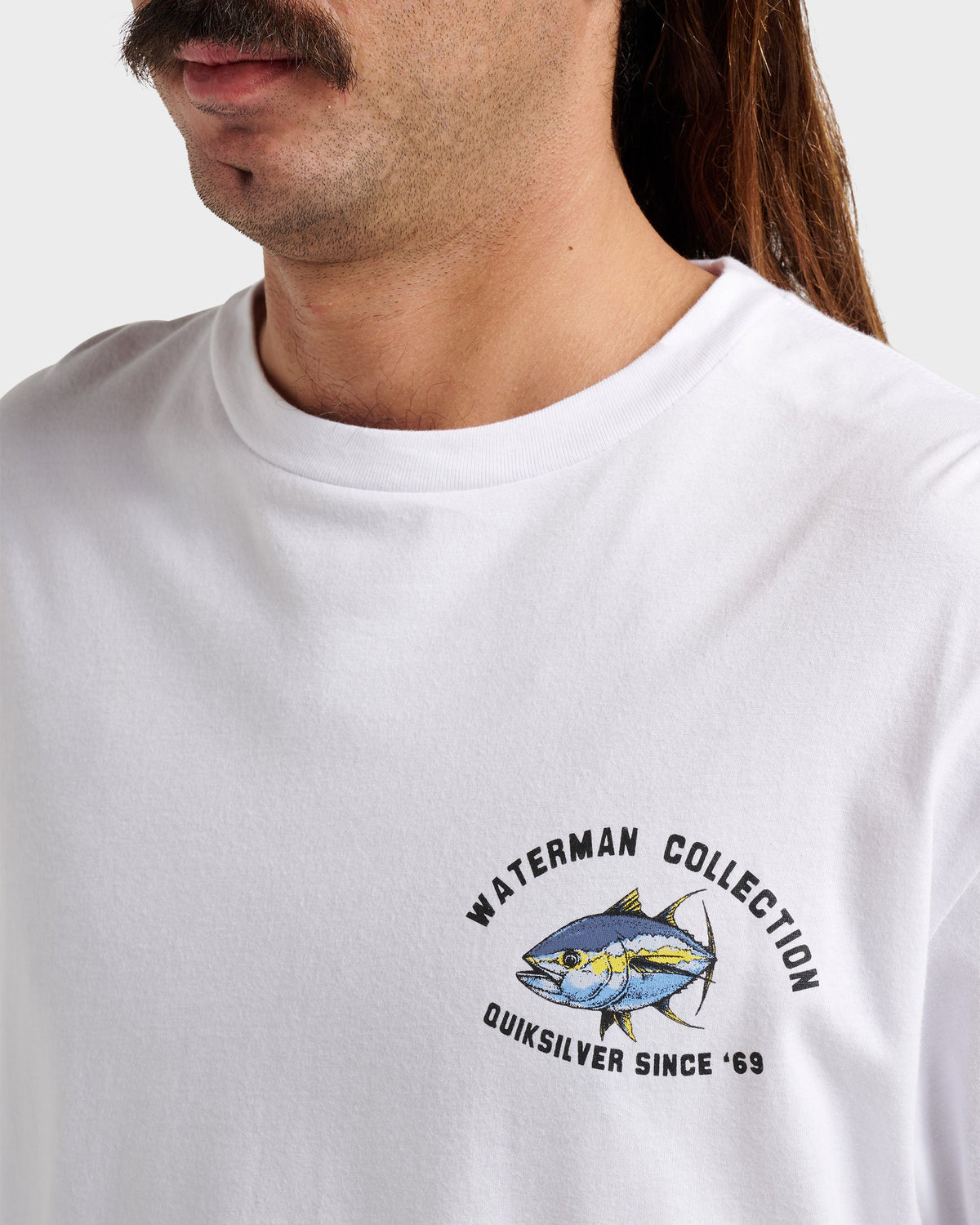 Waterman Double Ahi Classic T-shirt - White | Quick SilverEssential
