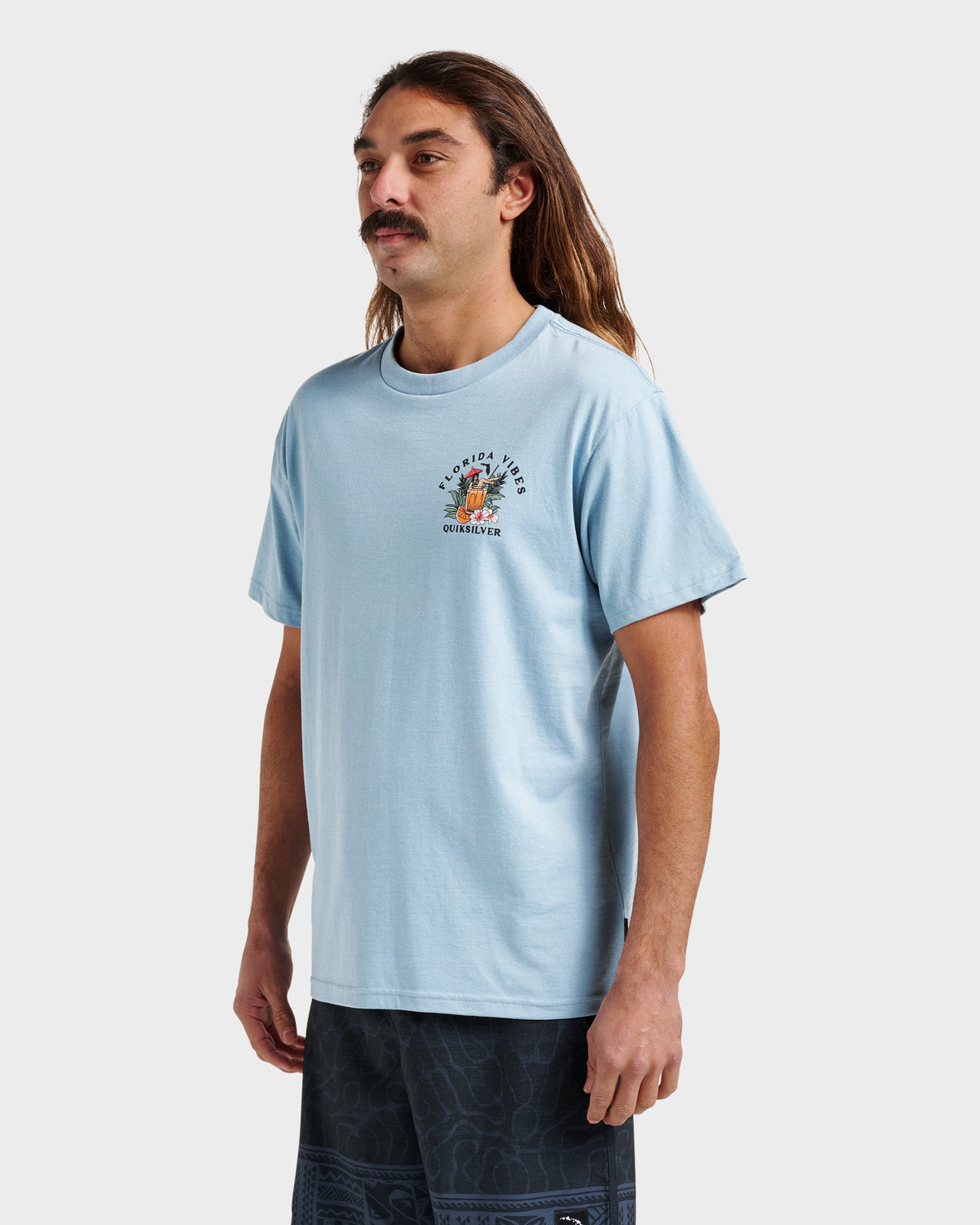 Fl Florida Vibes Classic T-shirt - Ashley Blue Heather | Quick SilverFeatured