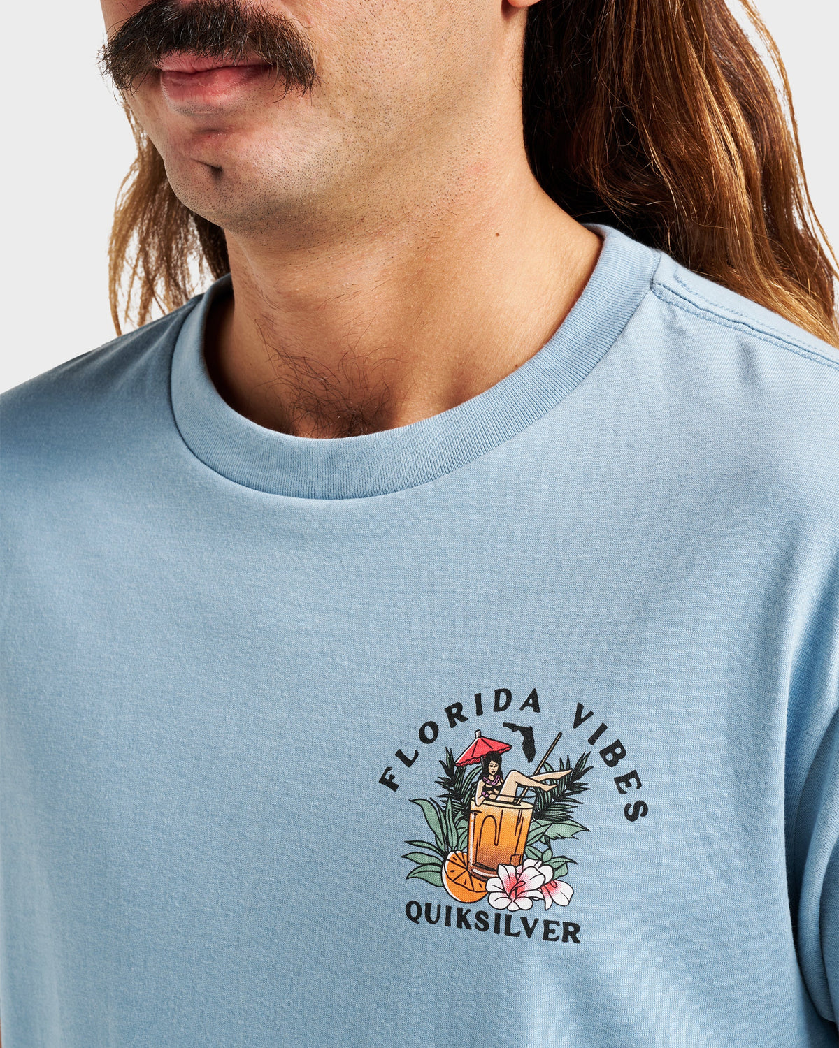 Fl Florida Vibes Classic T-shirt - Ashley Blue Heather | Quick SilverFeatured
