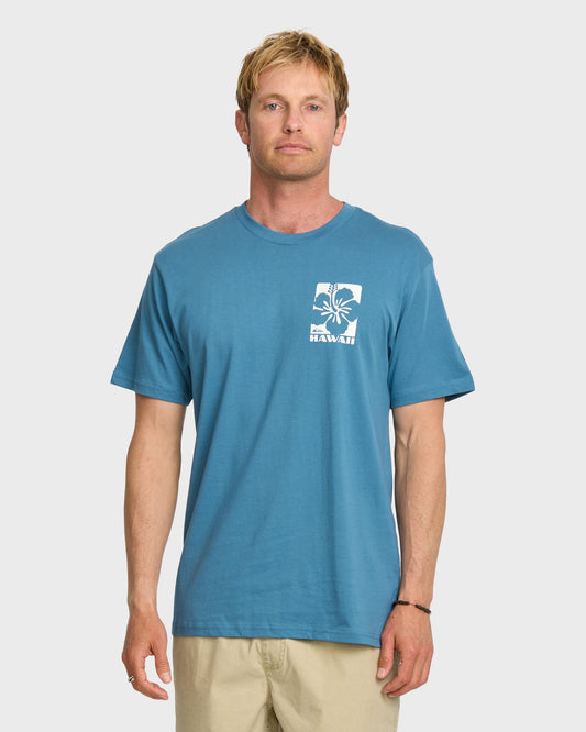 Hi Hibiscus Classic T-shirt - Copen Blue | Quick SilverTop Pick