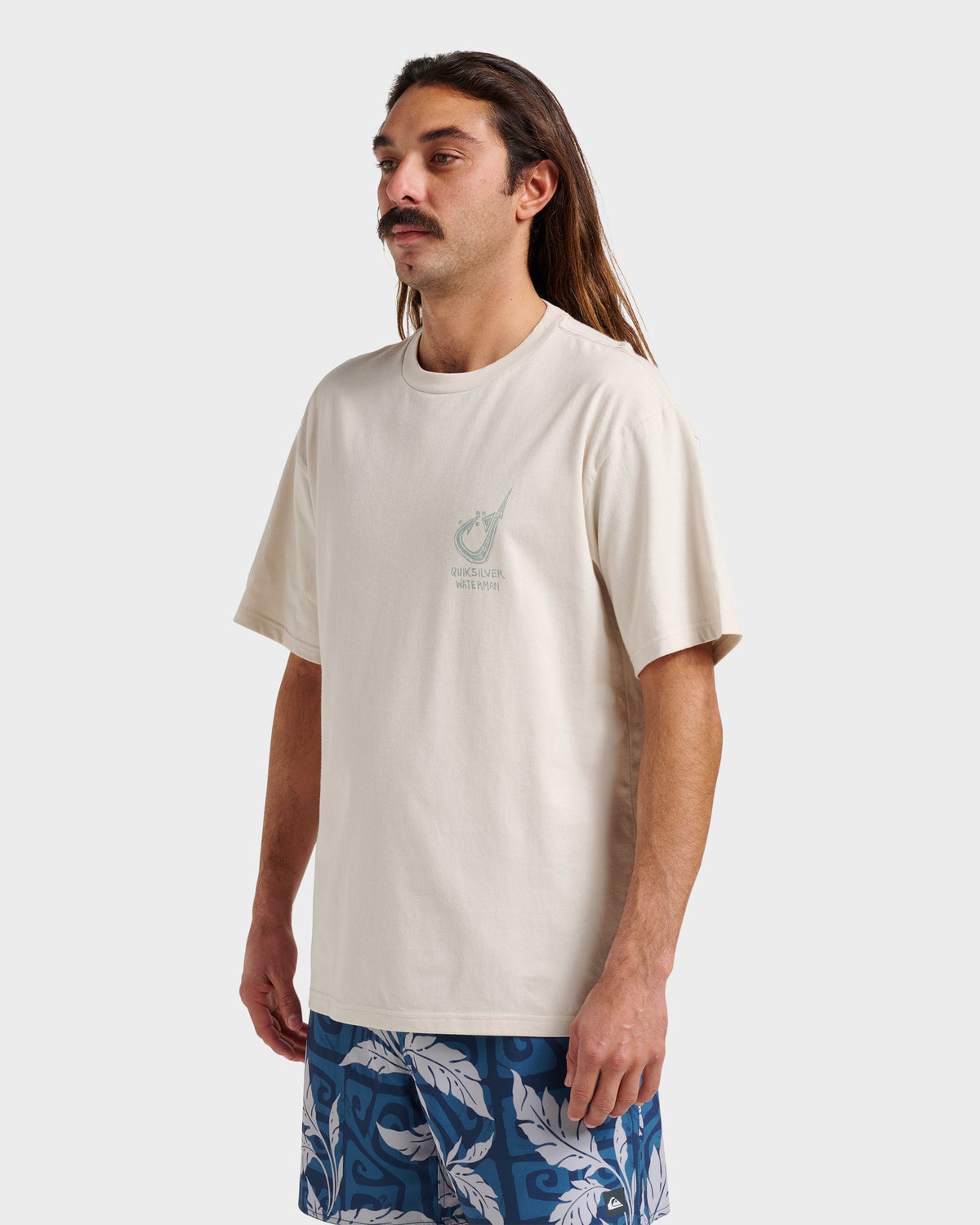 Waterman Hooked On Classic T-shirt - Moonbeam | Quick SilverNew