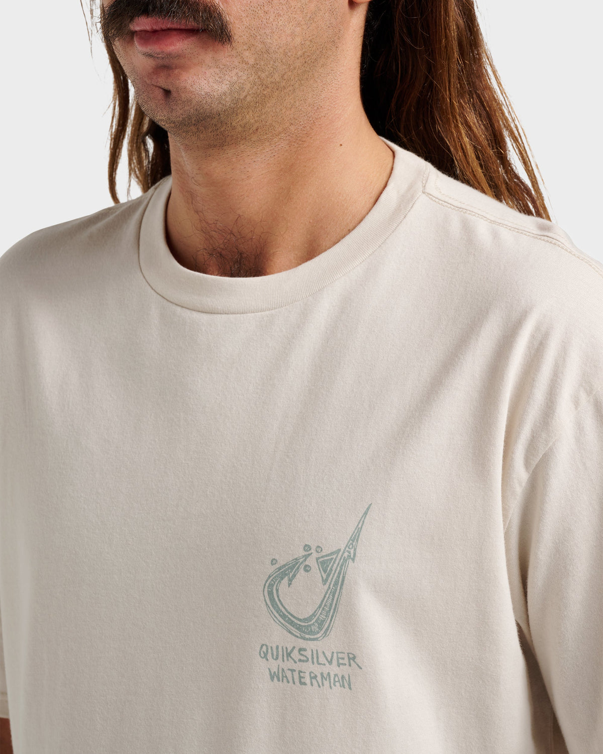 Waterman Hooked On Classic T-shirt - Moonbeam | Quick SilverNew