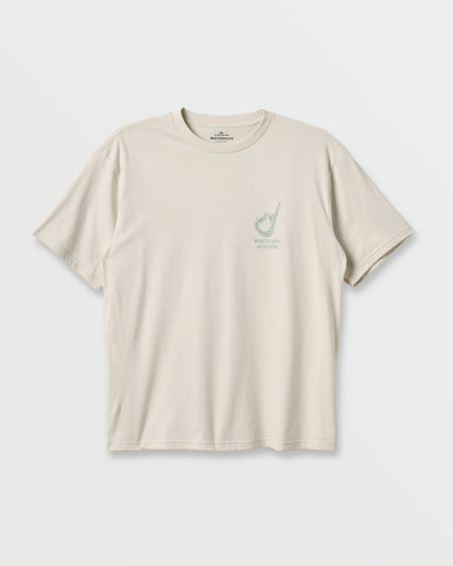 Waterman Hooked On Classic T-shirt - Moonbeam | Quick SilverNew