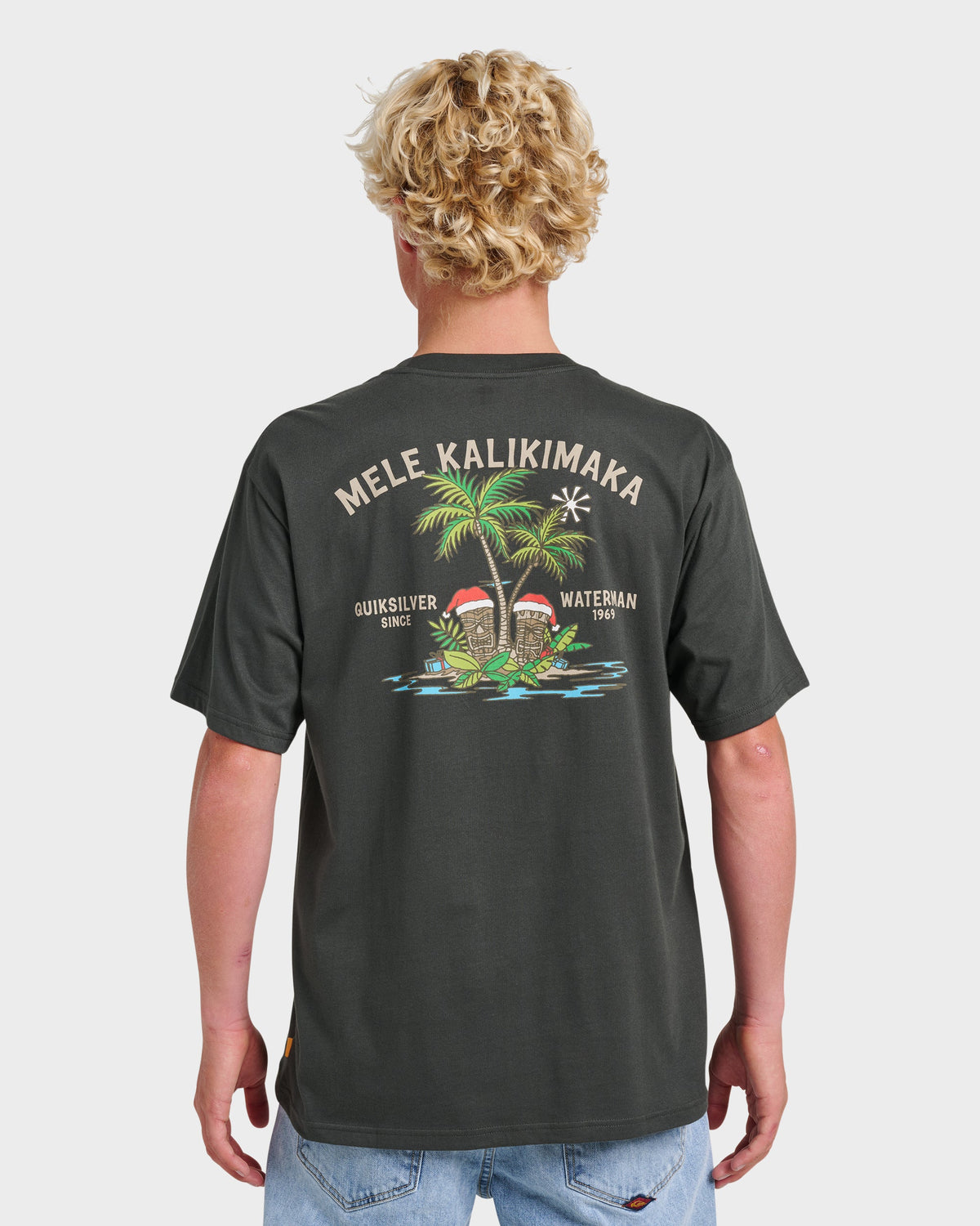 Waterman Tiki Holiday Classic T-shirt - Phantom | Quick SilverTrending