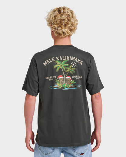 Waterman Tiki Holiday Classic T-shirt - Phantom | Quick SilverTrending