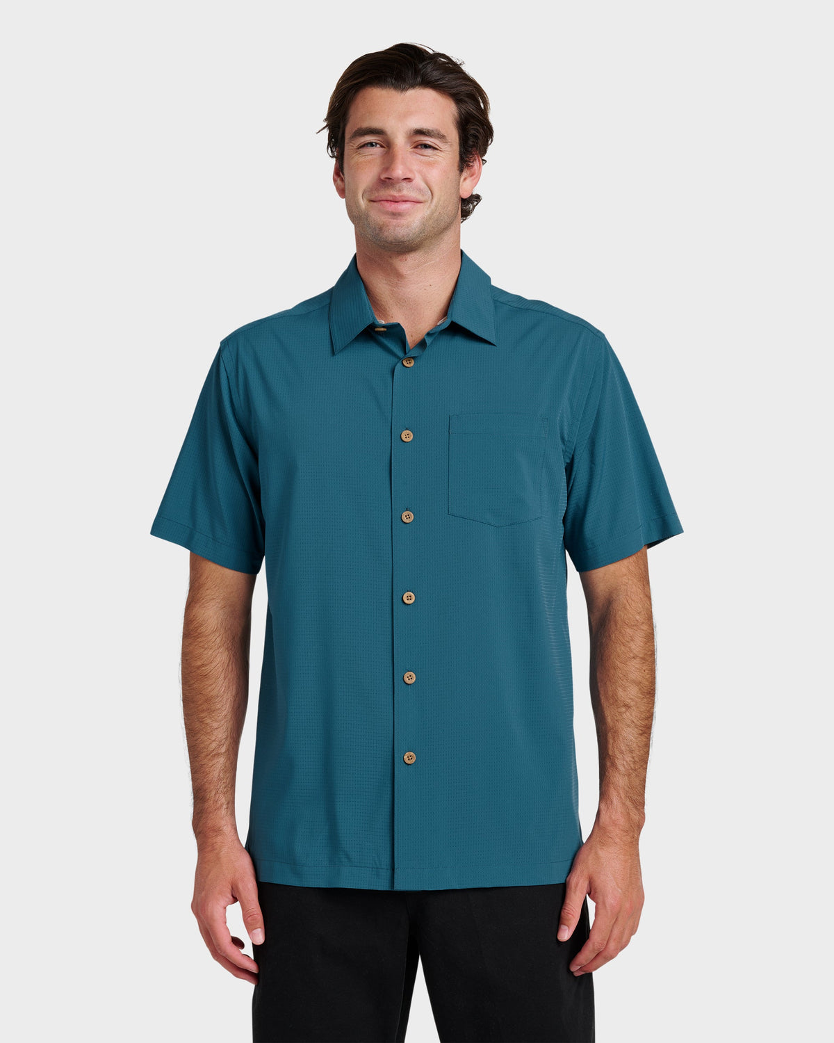 Chaser Short Sleeve Woven Shirt - Real Teal | Quick SilverLatest