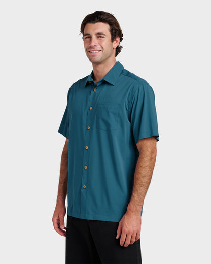 Chaser Short Sleeve Woven Shirt - Real Teal | Quick SilverLatest