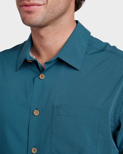 Chaser Short Sleeve Woven Shirt - Real Teal | Quick SilverLatest