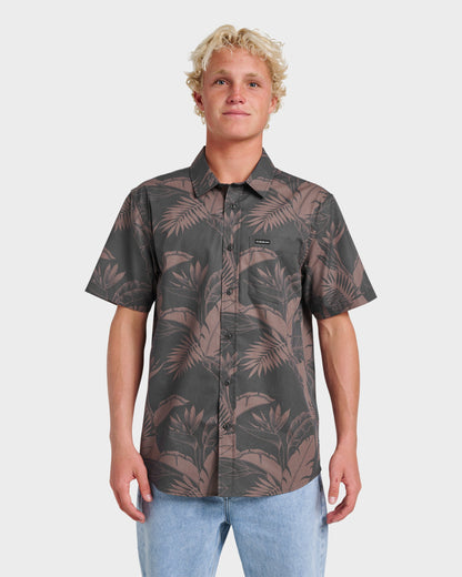 Kahanu Classic Short Sleeve Shirt - Black | Quick SilverTrending