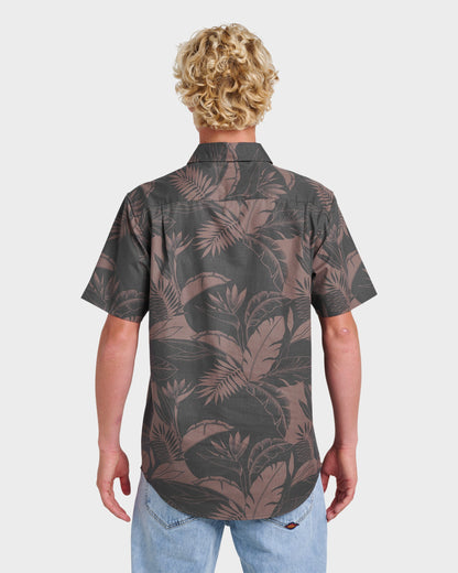 Kahanu Classic Short Sleeve Shirt - Black | Quick SilverTrending