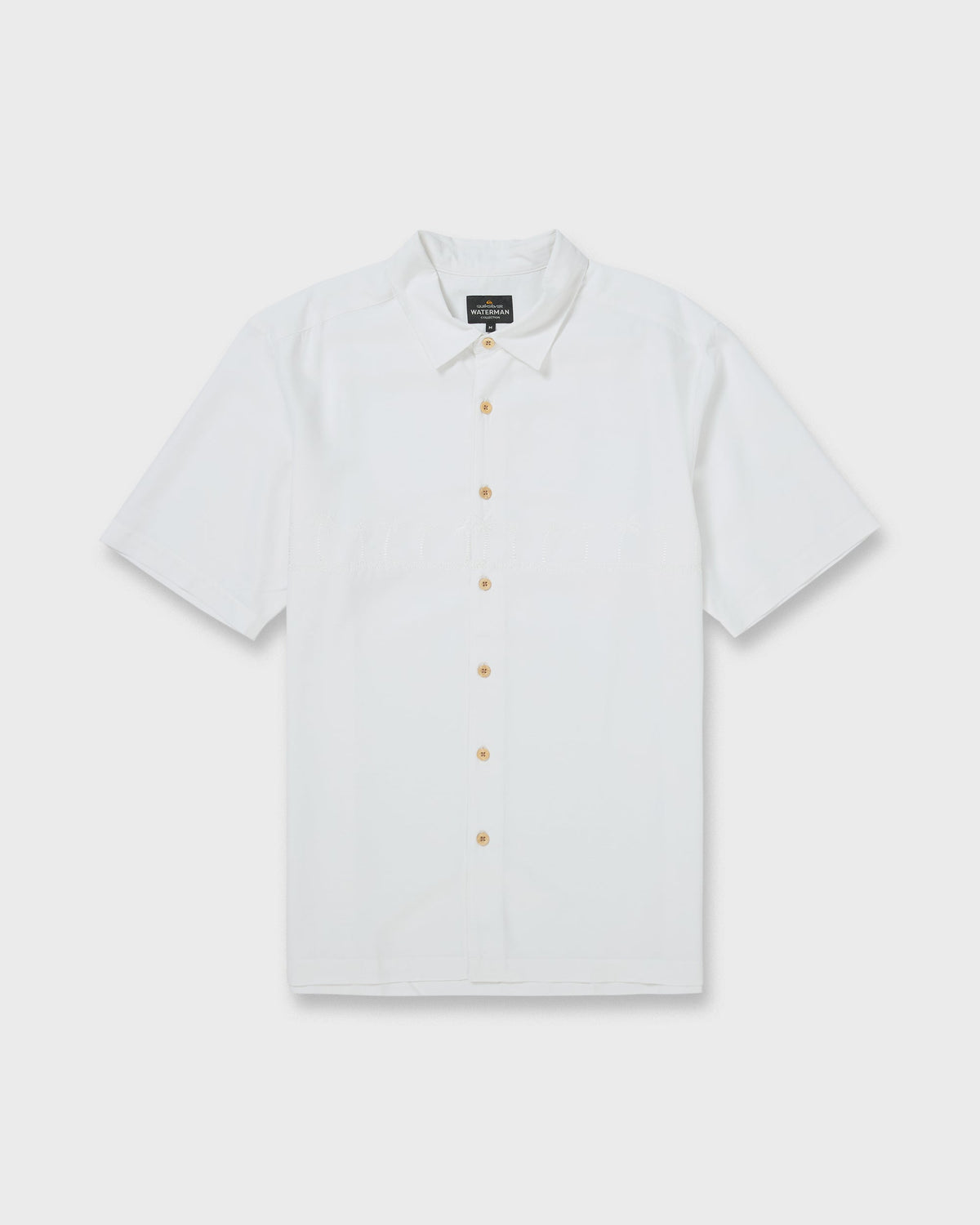 Waterman Tahiti Palms Premium Anti-Wrinkle Shirt - White | Quick SilverTop Pick