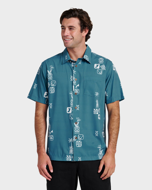 Waterman Mystic Fin Shirt - Real Teal | Quick SilverSpecial Offer