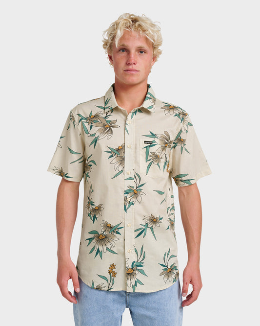 Costal Flora Classic Short Sleeve Shirt - Moonstruck | Quick SilverEssential