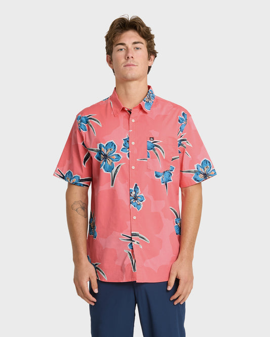 Apero Organic Classics Short Sleeve Shirt - Strawberry Print | Quick SilverEssential