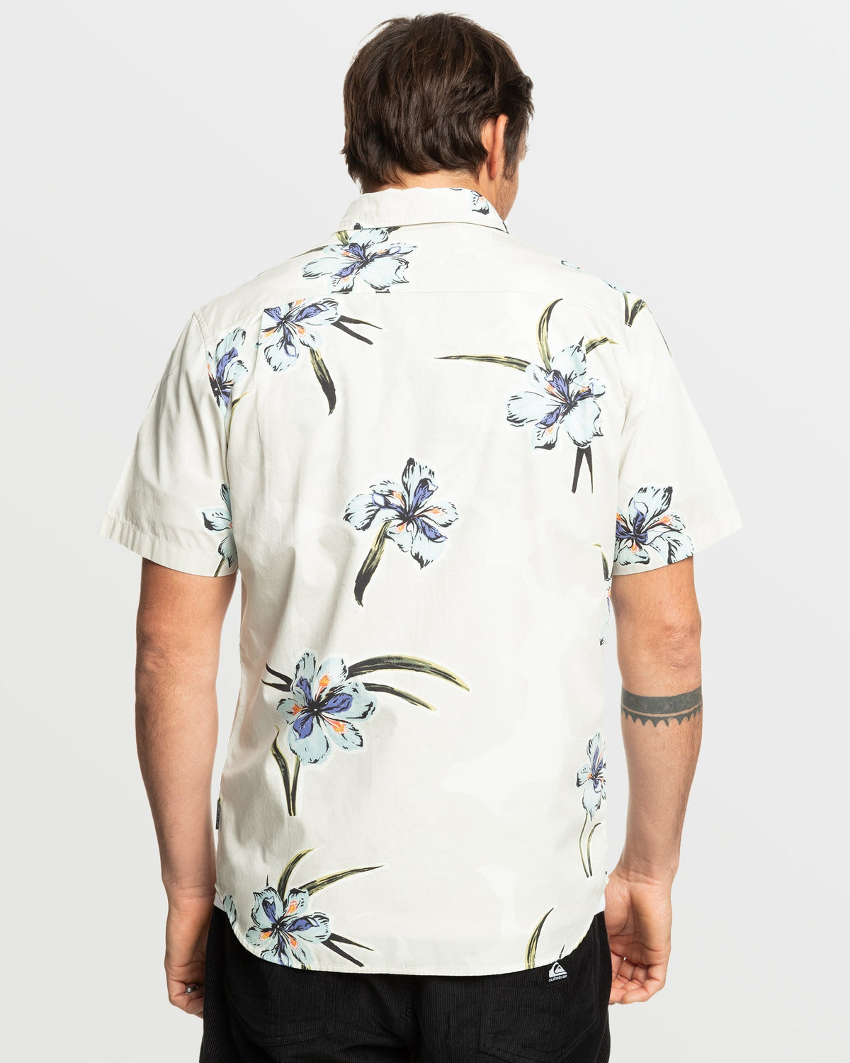 Apero Organic Classics Short Sleeve Shirt - Silver Birch Print | Quick SilverClassic
