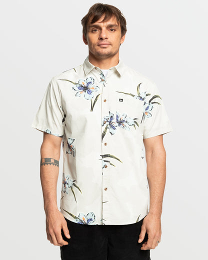 Apero Organic Classics Short Sleeve Shirt - Silver Birch Print | Quick SilverClassic